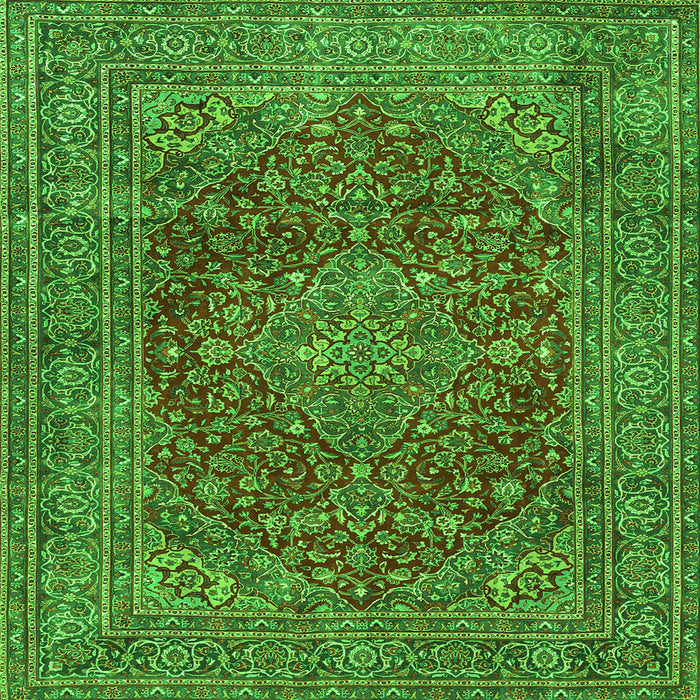 Serging Thickness of Persian Green Traditional Rug, tr3684grn