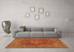 Machine Washable Persian Orange Traditional Area Rugs in a Living Room, wshtr3684org