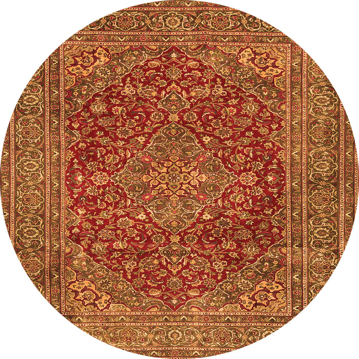 Square Persian Orange Traditional Rug, tr3684org
