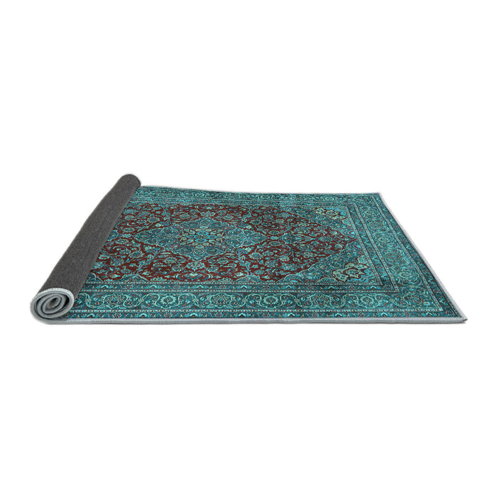 Sideview of Persian Light Blue Traditional Rug, tr3684lblu