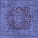 Square Persian Blue Traditional Rug, tr3684blu