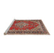 Sideview of Machine Washable Traditional Tomato Red Rug, wshtr3685