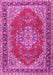 Medallion Pink Traditional Rug, tr3685pnk