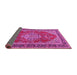 Sideview of Medallion Pink Traditional Rug, tr3685pnk