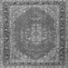 Serging Thickness of Medallion Gray Traditional Rug, tr3685gry