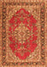 Medallion Orange Traditional Rug, tr3685org