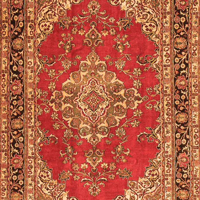 Medallion Orange Traditional Rug, tr3685org