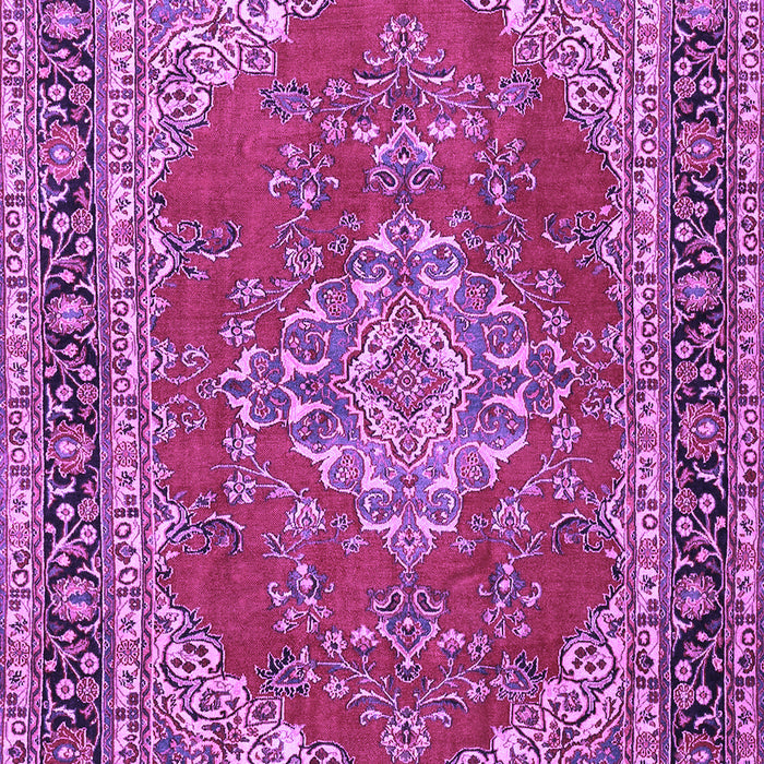Machine Washable Medallion Purple Traditional Area Rugs, wshtr3685pur