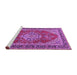 Sideview of Machine Washable Medallion Purple Traditional Area Rugs, wshtr3685pur