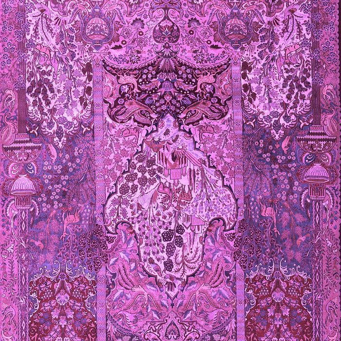 Machine Washable Persian Purple Traditional Area Rugs, wshtr3686pur