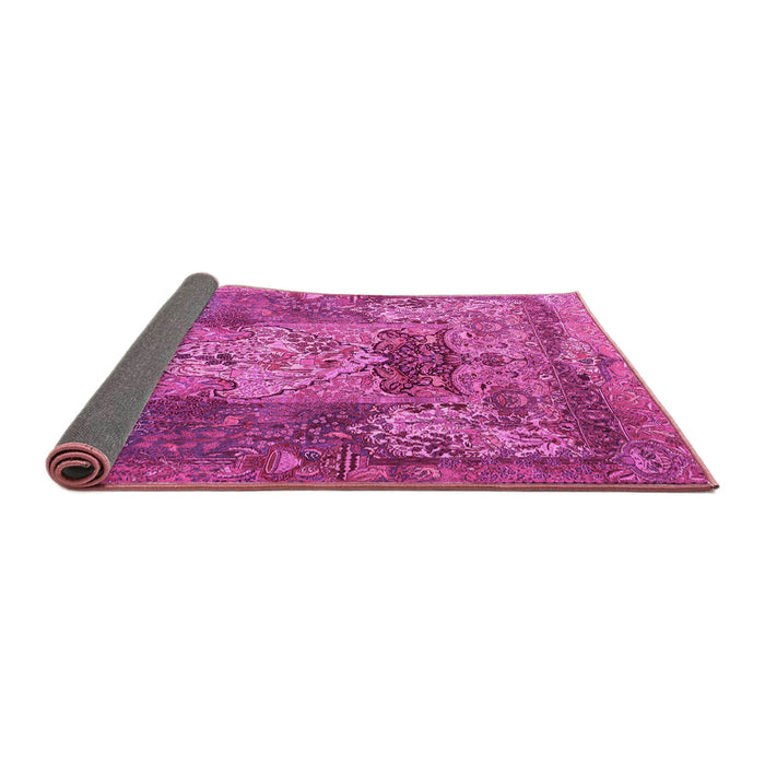 Sideview of Persian Pink Traditional Rug, tr3686pnk
