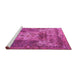 Sideview of Machine Washable Persian Pink Traditional Rug, wshtr3686pnk