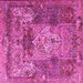 Square Persian Pink Traditional Rug, tr3686pnk