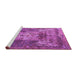 Sideview of Machine Washable Persian Purple Traditional Area Rugs, wshtr3686pur