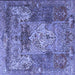 Square Persian Blue Traditional Rug, tr3686blu