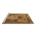 Sideview of Machine Washable Persian Brown Traditional Rug, wshtr3686brn