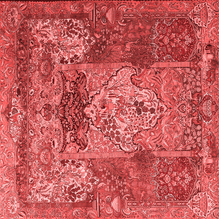 Machine Washable Persian Red Traditional Rug, wshtr3686red