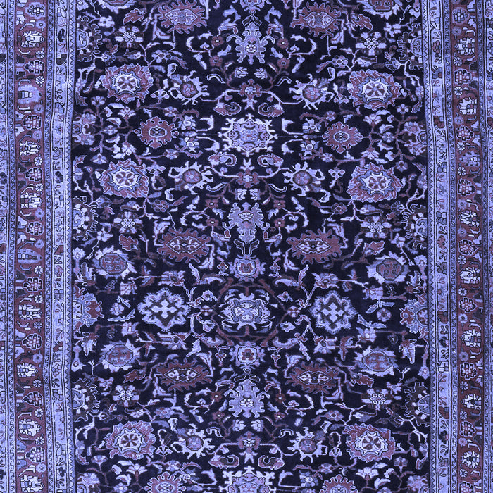 Machine Washable Persian Blue Traditional Rug, wshtr3687blu