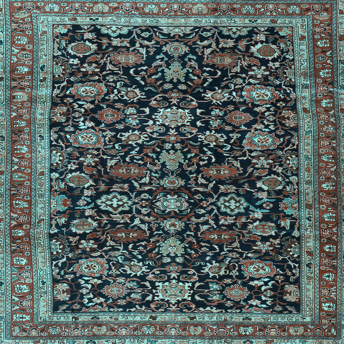 Square Persian Light Blue Traditional Rug, tr3687lblu