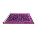 Sideview of Machine Washable Persian Purple Traditional Area Rugs, wshtr3687pur