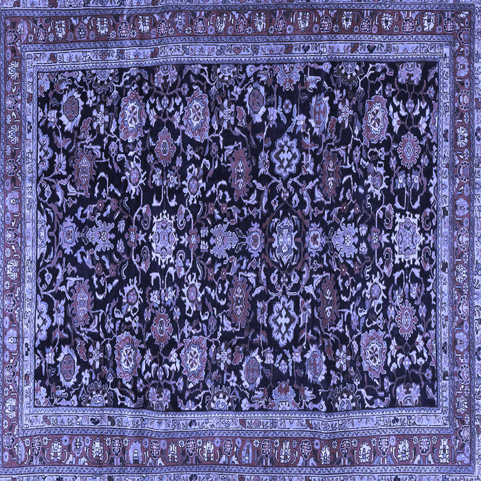 Square Persian Blue Traditional Rug, tr3687blu