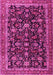 Machine Washable Persian Pink Traditional Rug, wshtr3687pnk