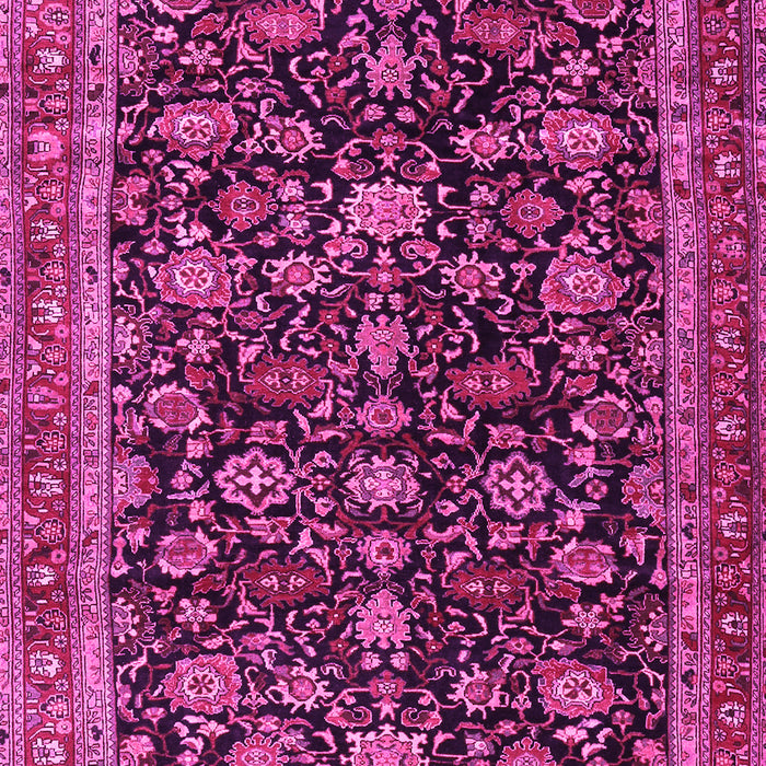 Machine Washable Persian Pink Traditional Rug, wshtr3687pnk