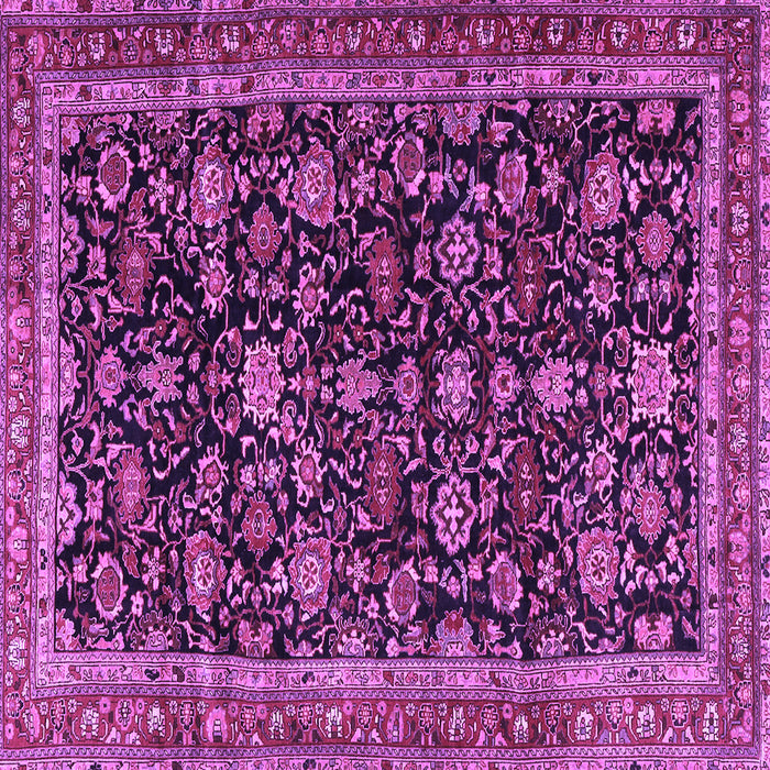 Square Persian Purple Traditional Rug, tr3687pur