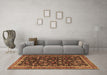 Machine Washable Persian Brown Traditional Rug in a Living Room,, wshtr3687brn