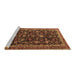 Sideview of Machine Washable Persian Brown Traditional Rug, wshtr3687brn