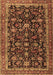 Machine Washable Persian Brown Traditional Rug, wshtr3687brn