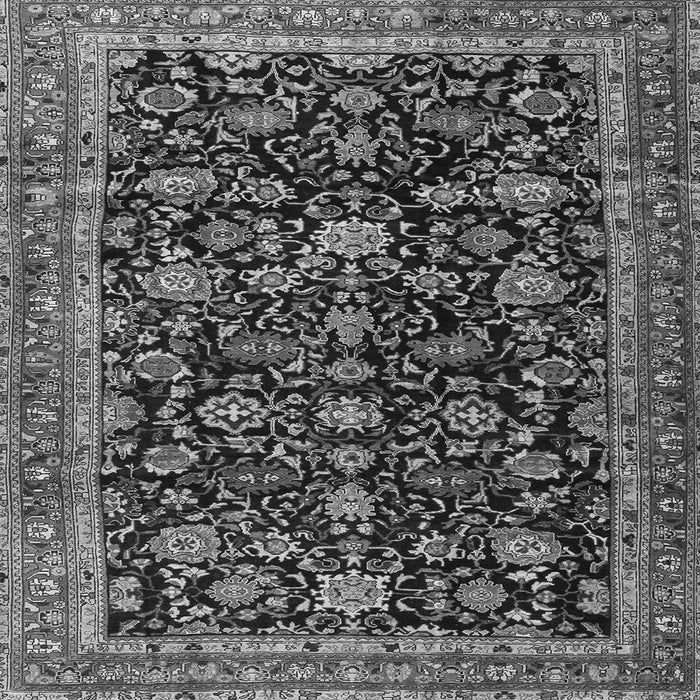 Serging Thickness of Persian Gray Traditional Rug, tr3687gry