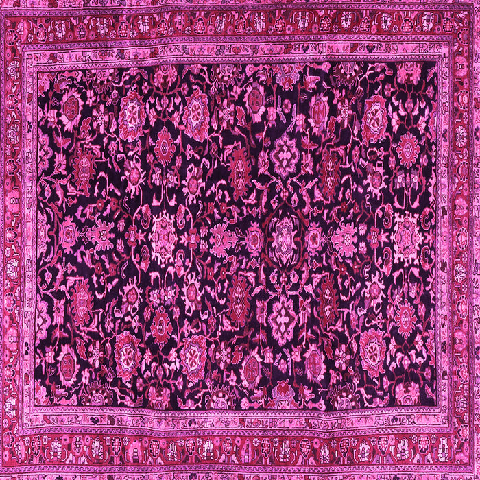 Square Persian Pink Traditional Rug, tr3687pnk