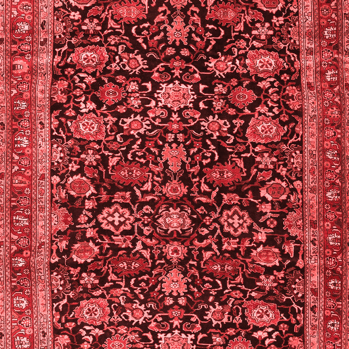 Machine Washable Persian Red Traditional Rug, wshtr3687red