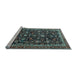 Sideview of Machine Washable Persian Light Blue Traditional Rug, wshtr3687lblu