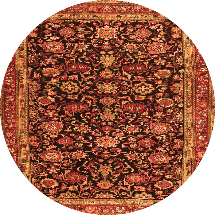 Square Persian Orange Traditional Rug, tr3687org