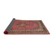 Sideview of Traditional Light Copper Gold Medallion Rug, tr3688