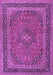 Machine Washable Medallion Purple Traditional Area Rugs, wshtr3688pur