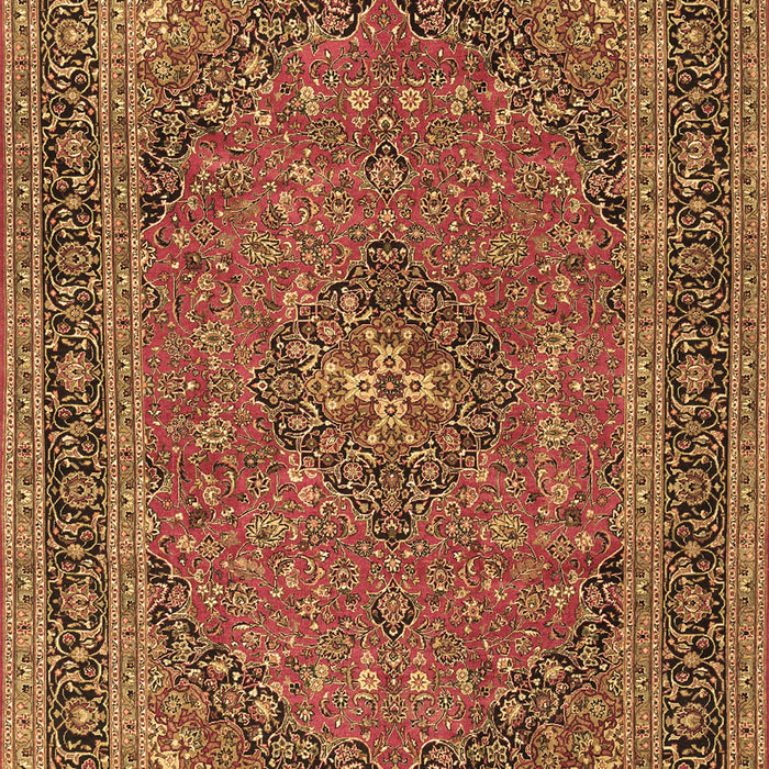 Medallion Brown Traditional Rug, tr3688brn