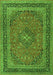 Medallion Green Traditional Rug, tr3688grn