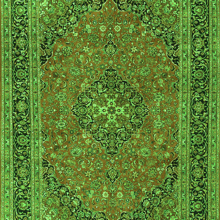Medallion Green Traditional Rug, tr3688grn