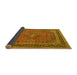 Sideview of Medallion Yellow Traditional Rug, tr3688yw