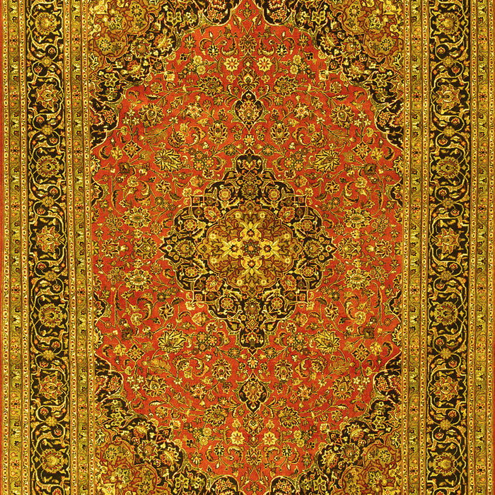 Medallion Yellow Traditional Rug, tr3688yw