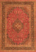 Medallion Orange Traditional Rug, tr3688org