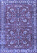 Machine Washable Persian Blue Traditional Rug, wshtr3689blu