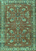 Machine Washable Persian Turquoise Traditional Area Rugs, wshtr3689turq