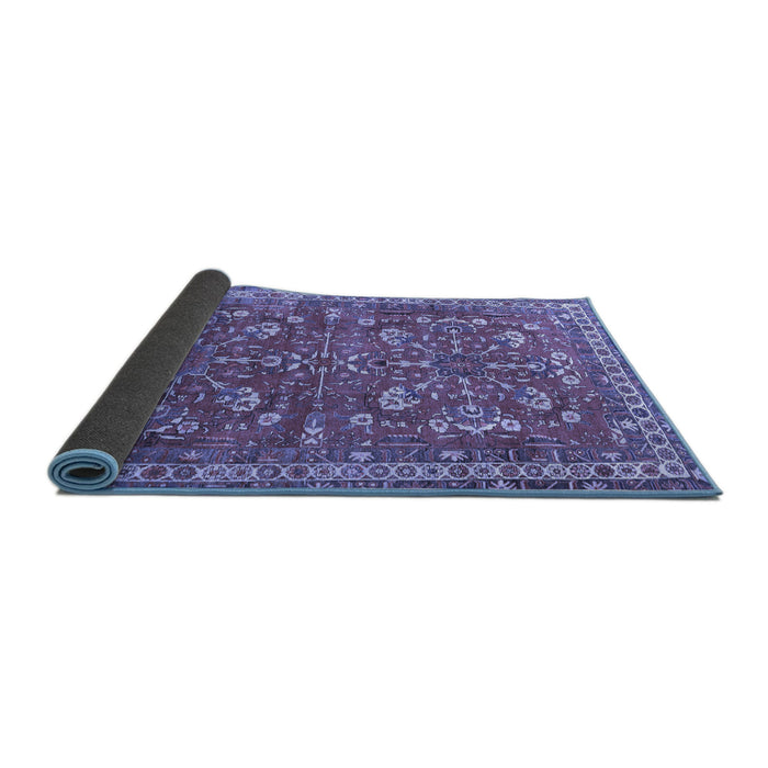 Sideview of Persian Blue Traditional Rug, tr3689blu