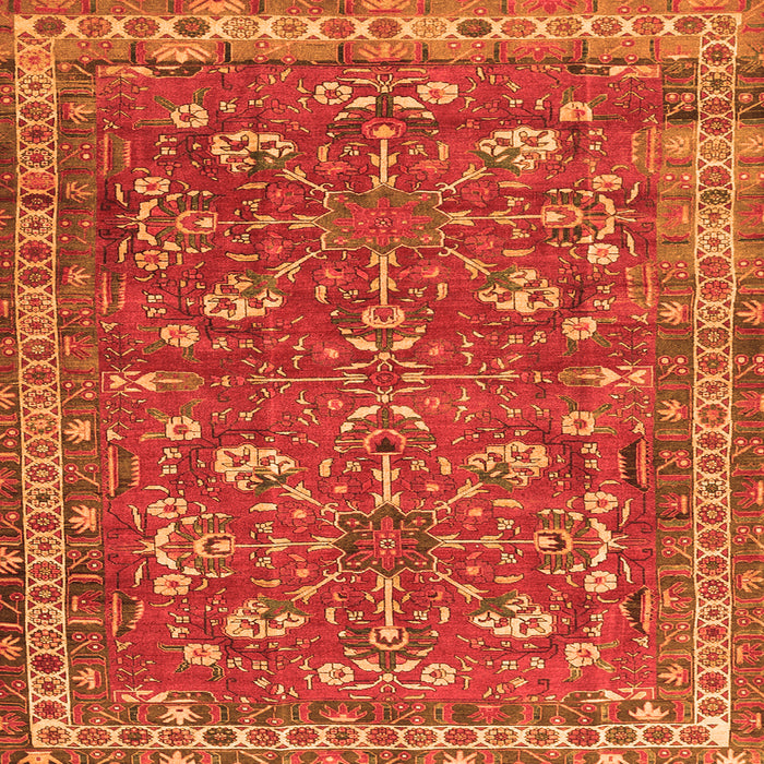 Serging Thickness of Persian Orange Traditional Rug, tr3689org