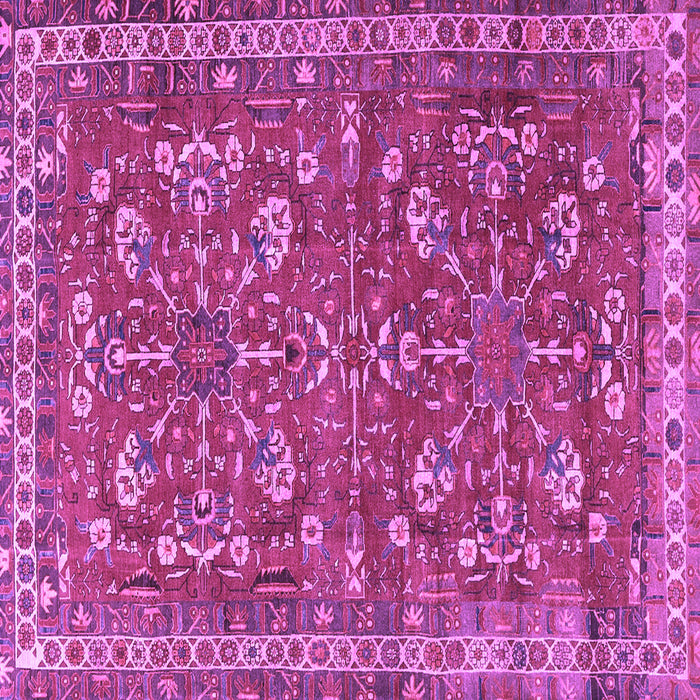 Square Machine Washable Persian Purple Traditional Area Rugs, wshtr3689pur