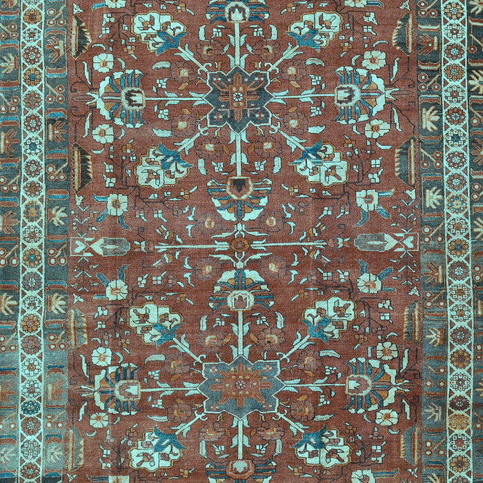 Machine Washable Persian Light Blue Traditional Rug, wshtr3689lblu